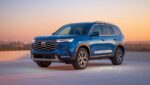 Blue-Honda-Pilot-in-the-sunset-Honda-Certified-Collision-Repair-Aliotos-Garage
