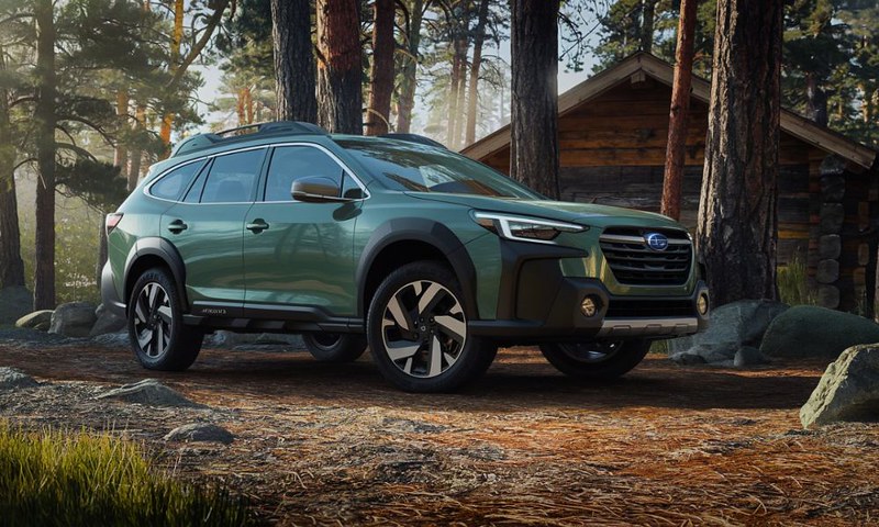 Green-Subaru-in-mountain-resort-Aliotos-Certified-Collision-Repair