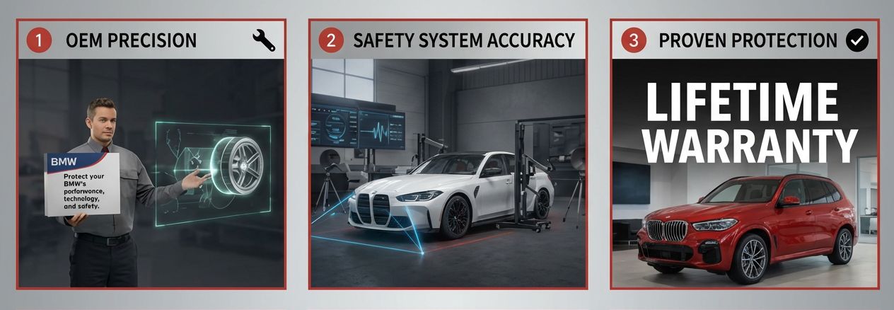 BMW-ADAS-image-showing-a-BMW-getting-ADAS-done-and-Lifetime-Warranty-at-Aliotos-Auto-Body